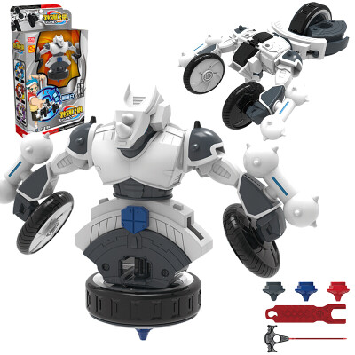 

Smart Motivation Magic Gyro 3rd Generation Mech Chariot Boy Girl Child Gyro Toy Rotary Mech - White Horned Rhinoceros 6103B