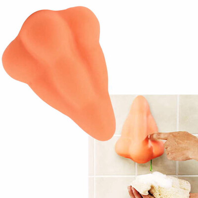 

Fun Nose Bathroom Shower Soap Dispenser w Suction Hooks