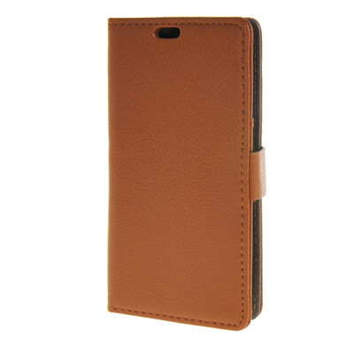 

MOONCASE Litch Skin Leather Card Slot Wallet Bracket Back чехол для Sony Xperia E4g Brown