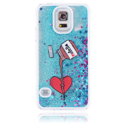 

MOONCASE Blue Dynamic Quicksand Liquid Shining Bling Case Cover For Samsung Galaxy S5