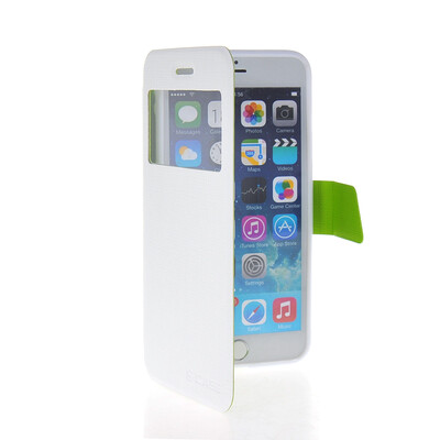 

MOONCASE View Window Leather Side Flip Stand Pouch Soft Back Shell ЧЕХОЛ ДЛЯ Apple iPhone 6 ( 4.7 inch ) White