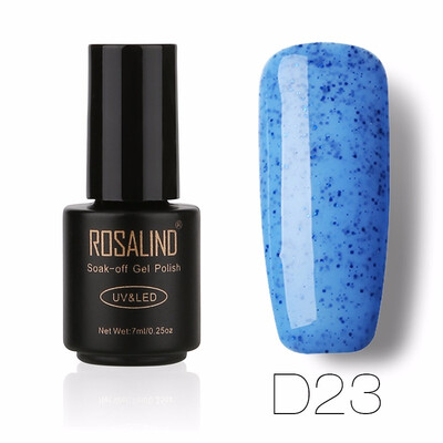 

ROSALIND Gel 1S Black Bottle 7ML Candy Bling D01-24 Gel Nail Polish Semi Permanent Nail Art UV LED Soak-Off Gel Varnish Manicure