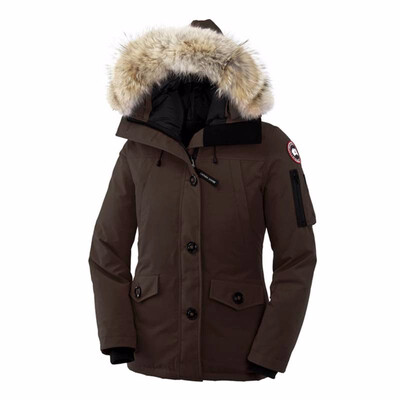 

Goose Womens Montebello Parka Women Winter Coat Goose Down Feather Jacket Waterproof Overcoat with Big Real Coyote Fur Collar for