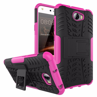 

Goowiiz Phone Case For Huawei Y3 IIY5 II Armor Tire Texture Rugged Protection PCTPU Full Protection