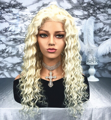 

T-top Hair 613 Blonde Loose Wave Human Hair Lace Front Wig With Baby Hair And Natural Hairline Bleached Knots Glueless Blonde Wav