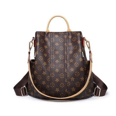 

2018 New Old Flower Womens Shoulder Bag Simple Fashion Single Shoulder Womens Bag Printed Backpack In Europe&America