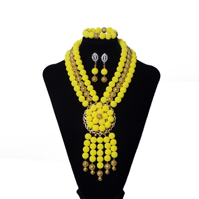 

Royal Pearl Necklace And Earring Set Nigerian Wedding African Beads Jewelry Set Crystal Beaded Bridal Jewelry Set Free Shipping