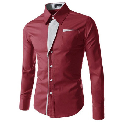 

Zogaa Men's Shirt Stripes Patch