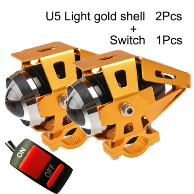 

Motorcycle Spotlight Driving Light moto headlamp 12V 125W 3000LM U5 LED Motorbike Fog Light Head Angel work Lamp Headlight DRL