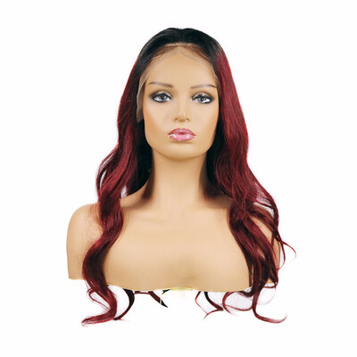 

9A Ombre T1BBurgundy Full Lace Human Hair Wigs for Women Body Wave Wigs Brazilian Virgin Hair Wigs with Baby Hair 130 Density