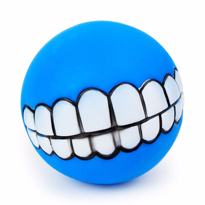 

Cntomlv Funny Pets Dog Puppy Cat Ball Teeth Toy PVC Chew Sound Dogs Play Fetching Squeak Toys Pet Supplies