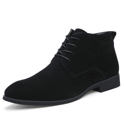 

Genuine Leather Men Ankle Boots Breathable Men Leather Boots High Top Shoes Outdoor Casual Men Winter Shoes Botas Homme