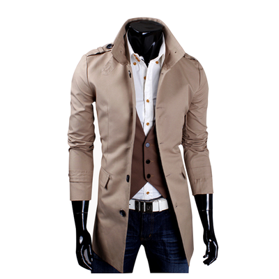 

Zogaa Men's Wind Coat Slim Casual Middle length