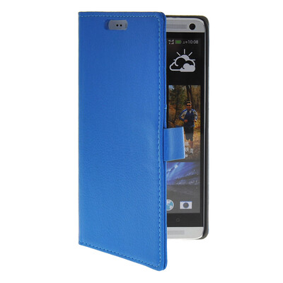 

MOONCASE Slim Leather Flip Wallet Card Pouch with Kickstand Shell Back ЧЕХОЛ ДЛЯ HTC One Max T6 Blue