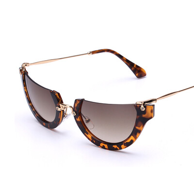 

FEIDU Newest Semi Rimless Sunglasses Women Brand Designer Half Frame Womens Cat Eye Sun Glasses Gafas Oculos De Sol Feminino