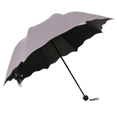 

Parkson sun umbrella black and white rain umbrella sun umbrella folding sun umbrella 4302DA pink purple