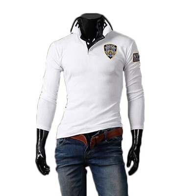 

Zogaa New Mens Polo Shirt Fashion Printing Slim Embroidery