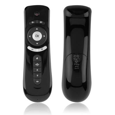 

2.4GHz Mini Wireless Gyroscope Fly Air Mouse T1 Android Remote Control Black