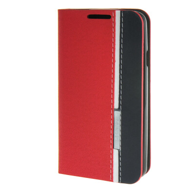 

MOONCASE Case for LG Optimus L60 Case Minimalist style Leather Card Wallet Flip Slot Bracket Back Cover Red