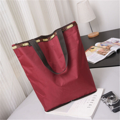 

ZHANAO new womens bag canvas shoulder bag Europe&large capacity shopping bag folding shoulder bag