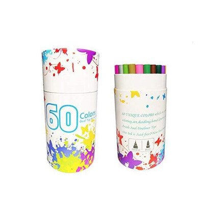 

Dual Tip Brush Pens60 Colors Watercolor Art Markers Pens Set - Including 04mm Fine Liners Tip & Brush Tip