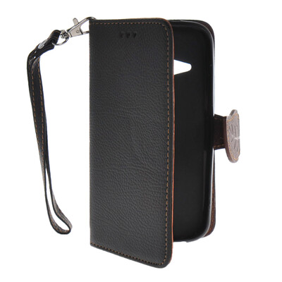

MOONCASE Лич кожи Кожа держатель карты бумажник чехол с Kickstand чехол для HTC One 2 Mini (M8 Mini) Черный