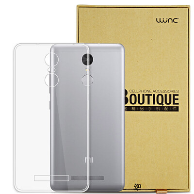 

Jingdong self] Langke red rice note3 thin TPU transparent white silica gel soft shell protective shell for red rice note3