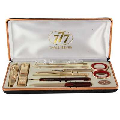 

777 бумажник корейский бизнес Nail Set NTS-6633Z (инструменты для ногтей пилка красоты ножницы ногтей кусачки кюретки ложка)