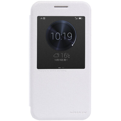 

MOONCASE окна дизайн жесткого Side Flip премиум - пу - кожа тонкий корпус для покрытия HUAWEI Ascend G7