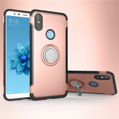

Fivice Xiaomi MI 6X case PC metal ring shell magnetic car bracket TPU phone case