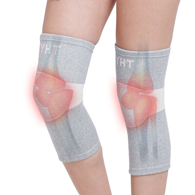 

Tianyi Huatai Luo Ma Ma far infrared self-heating old cold legs lengthening knee&knee men&women warm knee leggings light gray