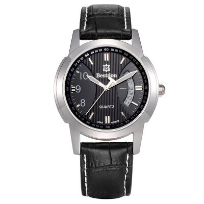 

BESTDON BD98108G Men's Fashionable Waterproof Quartz Wrist Watch （Black+Silver）