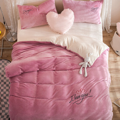 

Coral Velvet Quilt Single Piece of Autumn Winter Flannel Quilt Can Be Laid Down Lai Rong Double 18 Meters Bed 200x230