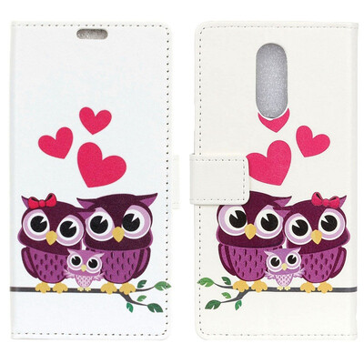 

MOONCASE LG Q7 painted leather case - love cat