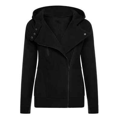 

CT&HF Women Casual Cotton Zipper Hoodie Coat