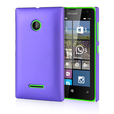 

MOONCASE Hard Rubberized Rubber Coating Devise Back ЧЕХОЛ ДЛЯ Nokia Lumia 532 Pueple