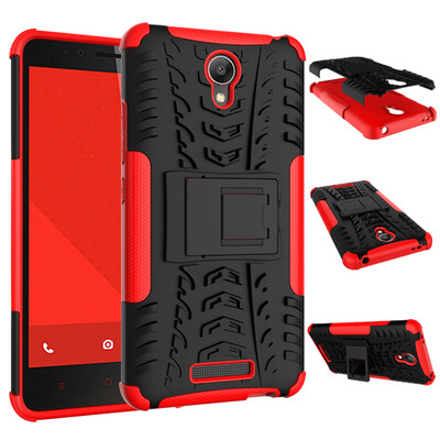 

MOONCASE шин Текстура Hybrid Kickstand PC + TPU Полное Прочный защитный 2 в 1 Чехол для Xiaomi Redmi Note 2 (5.5 ")