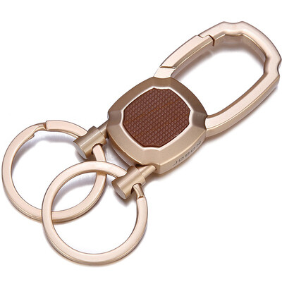 

JOBON Zhongyin key chain ring car key chain chain double ring spring waist hanging ZB-8719G gold