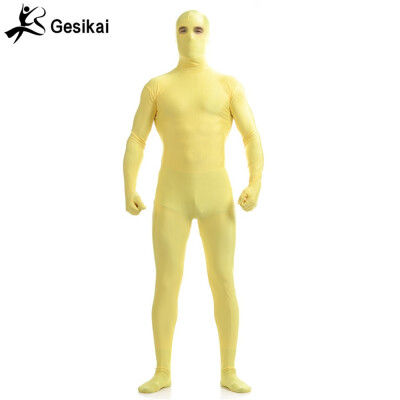 

Gesikai Mens Open Eyes Zentai Full Bodysuit Custom Made Back Zipper Second Skin Tights Suit Fancy Halloween Costumes