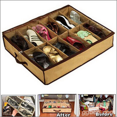 

Shoe Organizer 12 Pairs Closet Organizer 12 Shoes Storage Holder Bag Container Case Storer for 12 Shoes