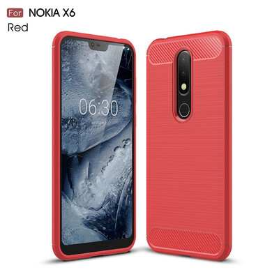 

Goowiiz Phone Case For Nokia X661 Plus21313 201851X551 Plus Fashion Slim Carbon Fiber Silicone Prevent falling