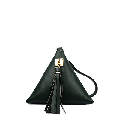 

Fashion style dumplings triangle bag women tassel handbag lady PU leather handbags purse brand personality wallets