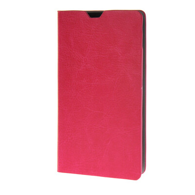 

MOONCASE Leather Side Flip Wallet Card Holder Stand Shell Pouch ЧЕХОЛ ДЛЯ LG Joy H220 Hot pink