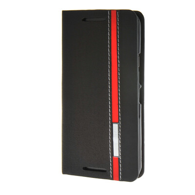 

MOONCASE Premium Synthetic Leather Wallet Flip Card Slot Holster Pouch Stand Shell Back Case Cover for HTC One M9 Black
