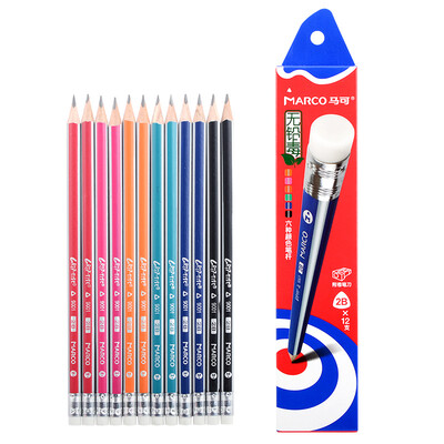 

Marco 9001E-12CB-2B Writing pencil color drawing Triangle pen with rubber head (2B) 12 box