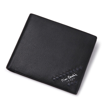 

Pierca card pierre cardin mens wallet fashion hand-painted wallet simple multi-card top layer leather money ticket holder JGA507081U dark blue