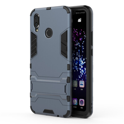 

Fecoprior TPU PC Case For Huawei P Smart Plus Back Cover Stand Armor Shield Celulars Fundas Coque