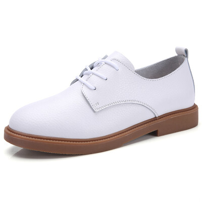 

Flat - bottomed flat-heeled casual shoes female autumn British style leather small white shoes are versatile