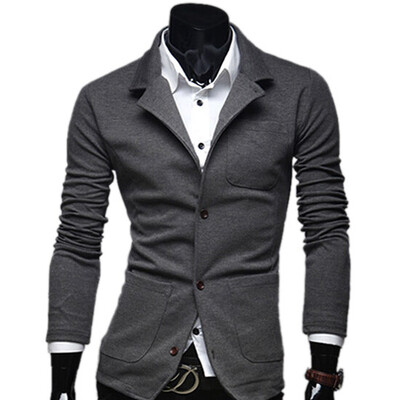 

Zogaa New Men's Suit Knitting Single-breasted Casual Fashion