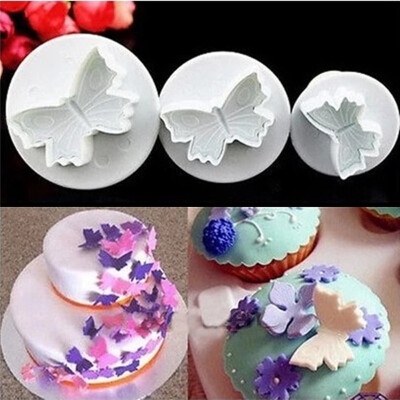 

mymei Xmas Snowflake Fondant Plunger Cutters Sugarcraft Cake Decorating DIY Mold 3PCS